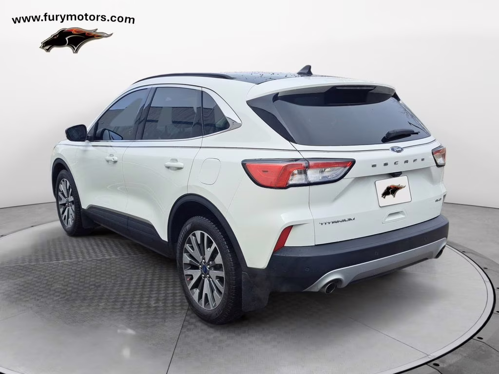 2022 White Metallic Ford Escape Titanium w/Panoramic Roof AWD SUV