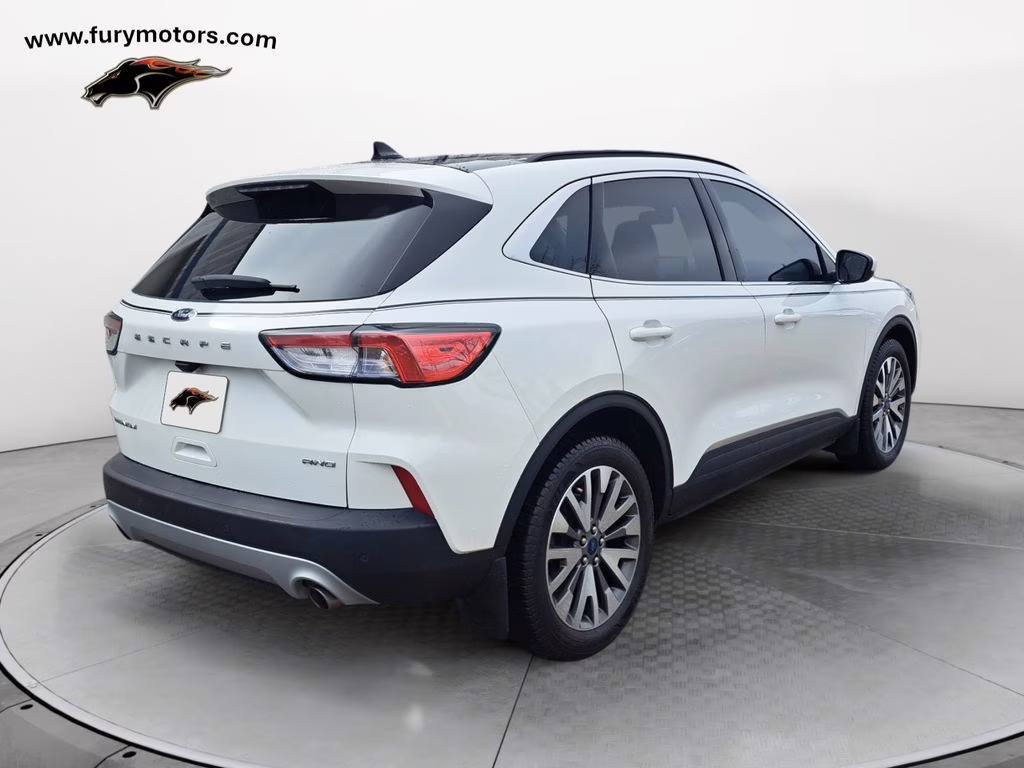 2022 White Metallic Ford Escape Titanium w/Panoramic Roof AWD SUV