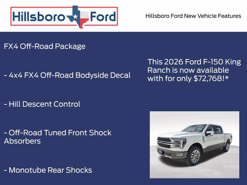 2026 Star White Metallic Tri-Coat Ford F-150 King Ranch 4X4 Truck