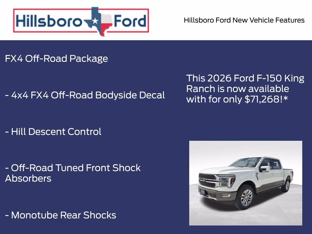 2026 Star White Metallic Tri-Coat Ford F-150 King Ranch 4X4 Truck