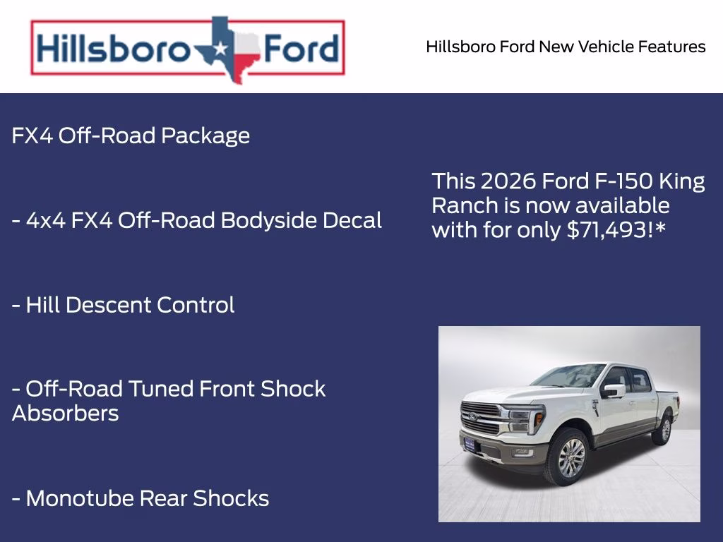 2026 Star White Metallic Tri-Coat Ford F-150 King Ranch 4X4 Truck
