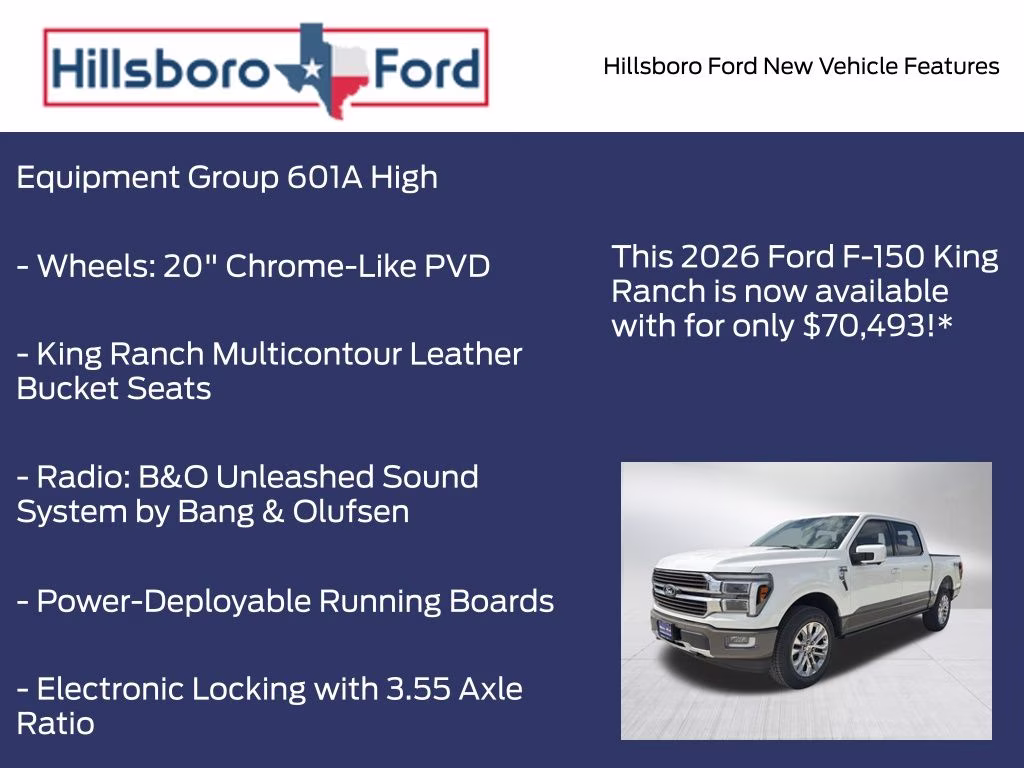 2026 Star White Metallic Tri-Coat Ford F-150 King Ranch 4X4 Truck