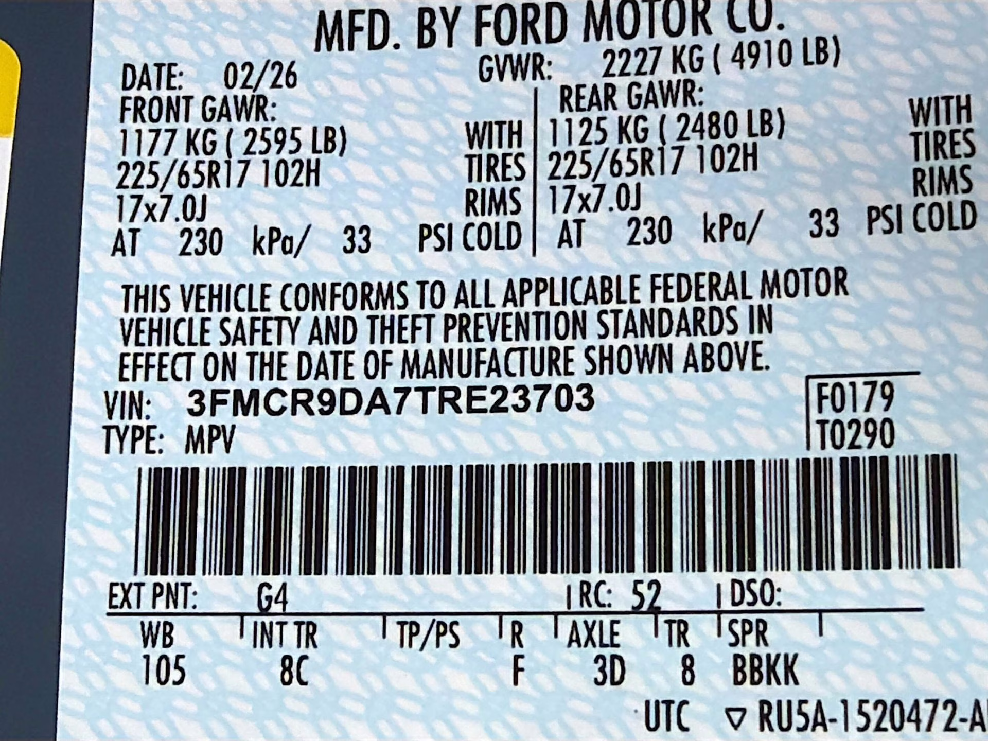 2026 Azure Gray Metallic Tri-Coat Ford Bronco Sport Badlands 4X4 SUV