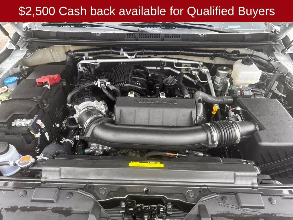 2026 Glacier White Nissan Frontier S 4X4 Truck