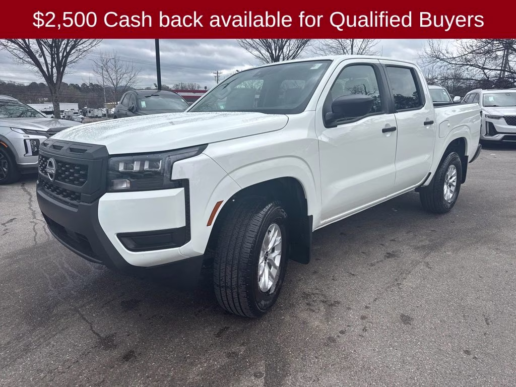 2026 Glacier White Nissan Frontier S 4X4 Truck