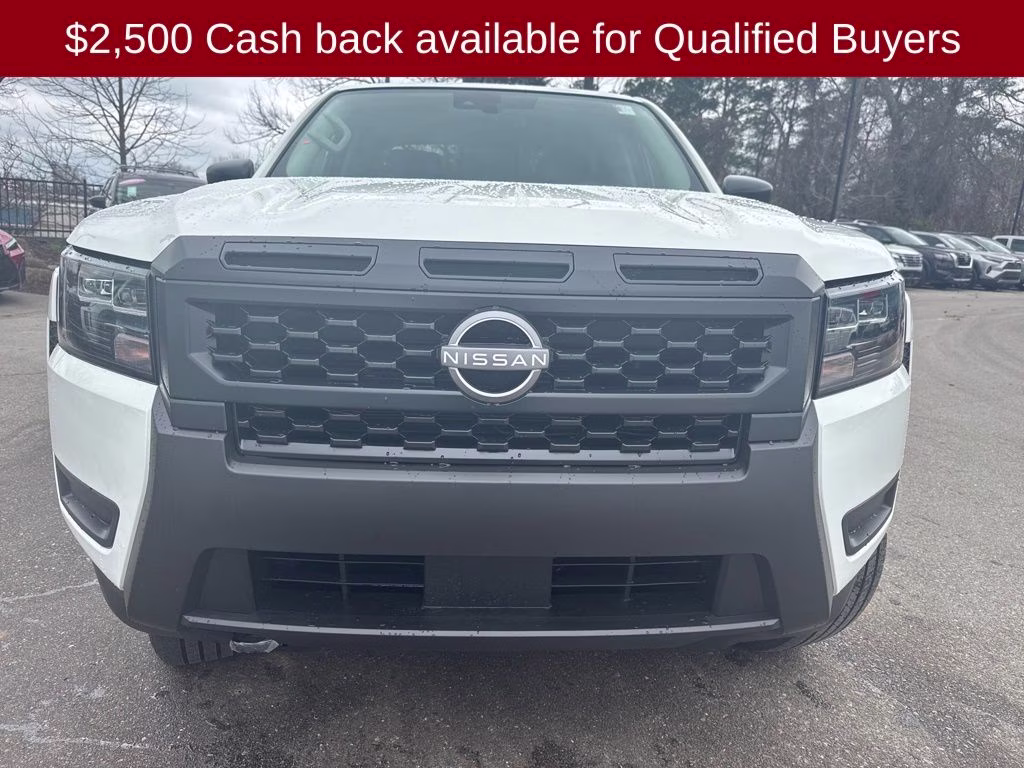2026 Glacier White Nissan Frontier S 4X4 Truck