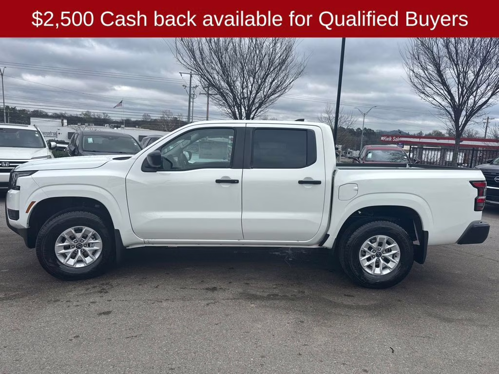 2026 Glacier White Nissan Frontier S 4X4 Truck