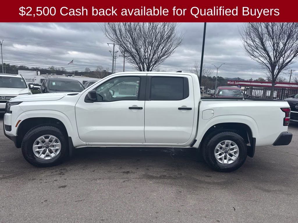 2026 Glacier White Nissan Frontier S 4X4 Truck