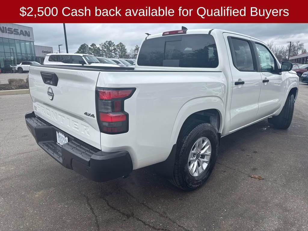 2026 Glacier White Nissan Frontier S 4X4 Truck