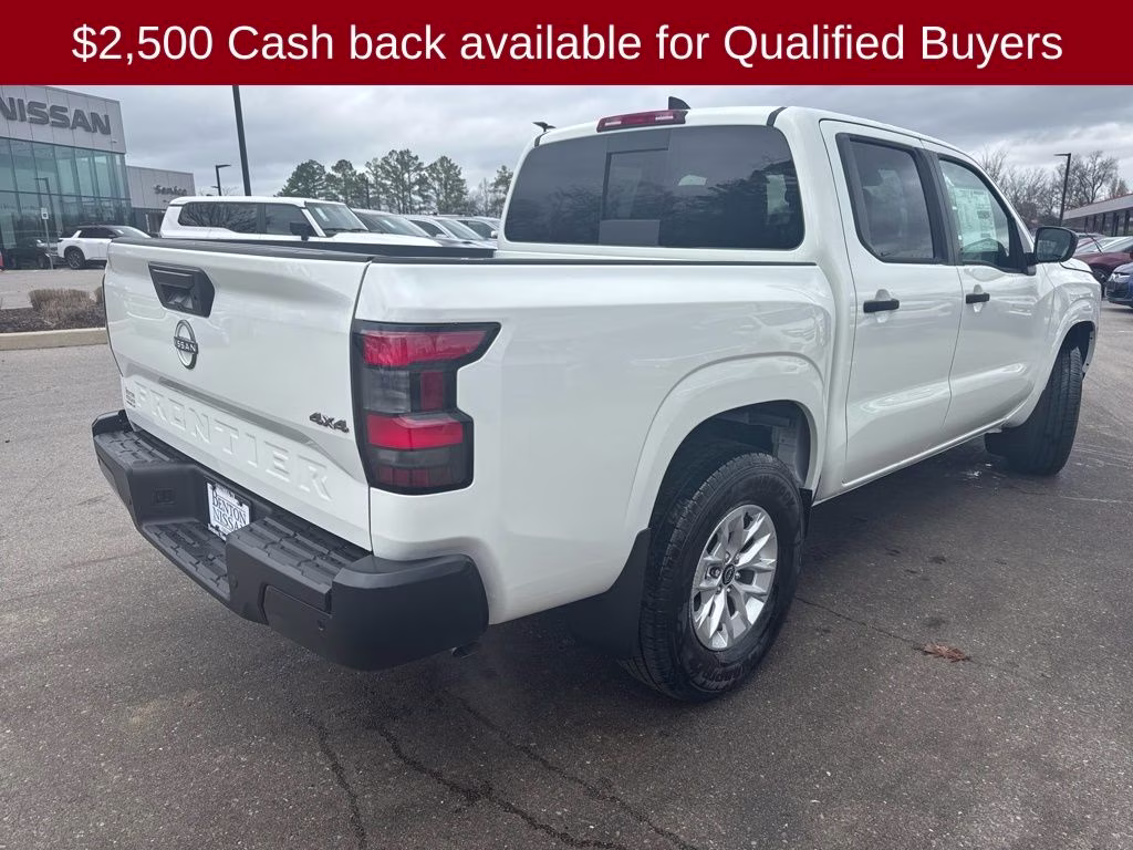 2026 Glacier White Nissan Frontier S 4X4 Truck