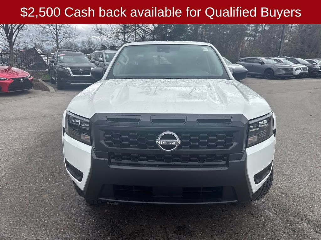 2026 Glacier White Nissan Frontier S 4X4 Truck