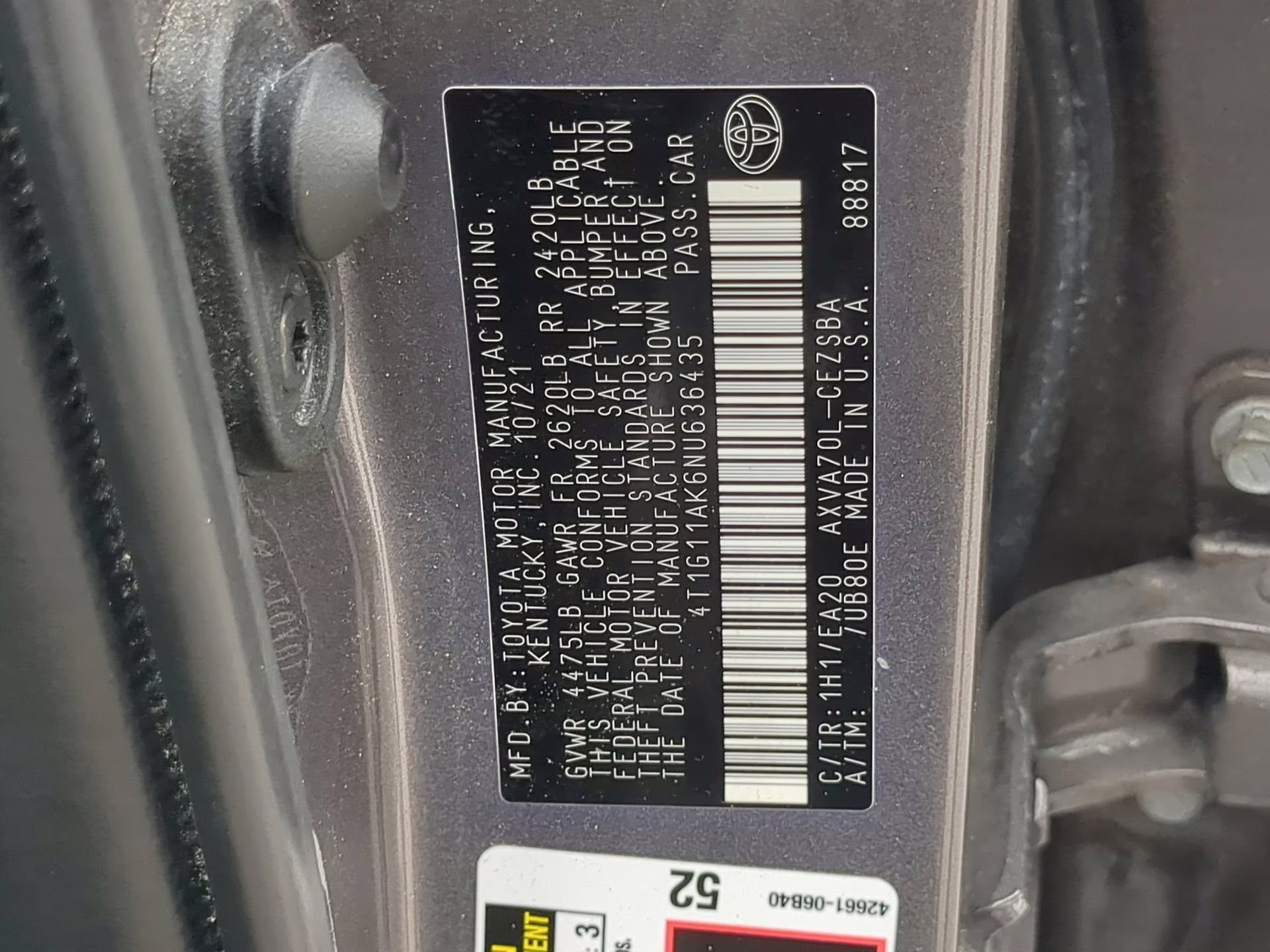 2022 Predawn Gray Mica Toyota Camry SE FWD Sedan