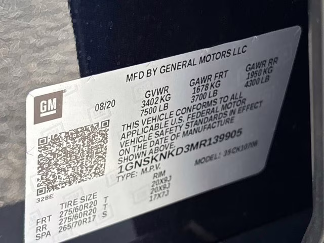 2021 Midnight Blue Metallic Chevrolet Tahoe LT 4X4 SUV