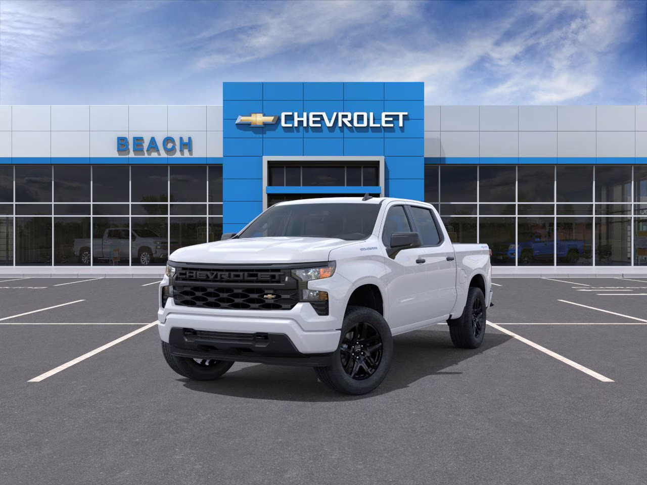 2026 Summit White Chevrolet Silverado 1500 Custom 4X4 Truck