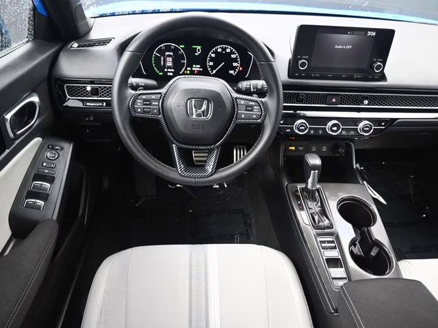 2025 Boost Blue Pearl Honda Civic Hybrid Sport FWD Hatchback