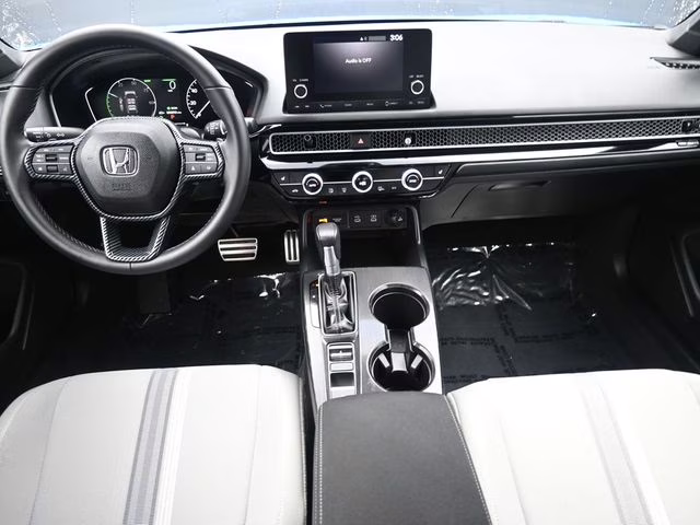 2025 Boost Blue Pearl Honda Civic Hybrid Sport FWD Hatchback