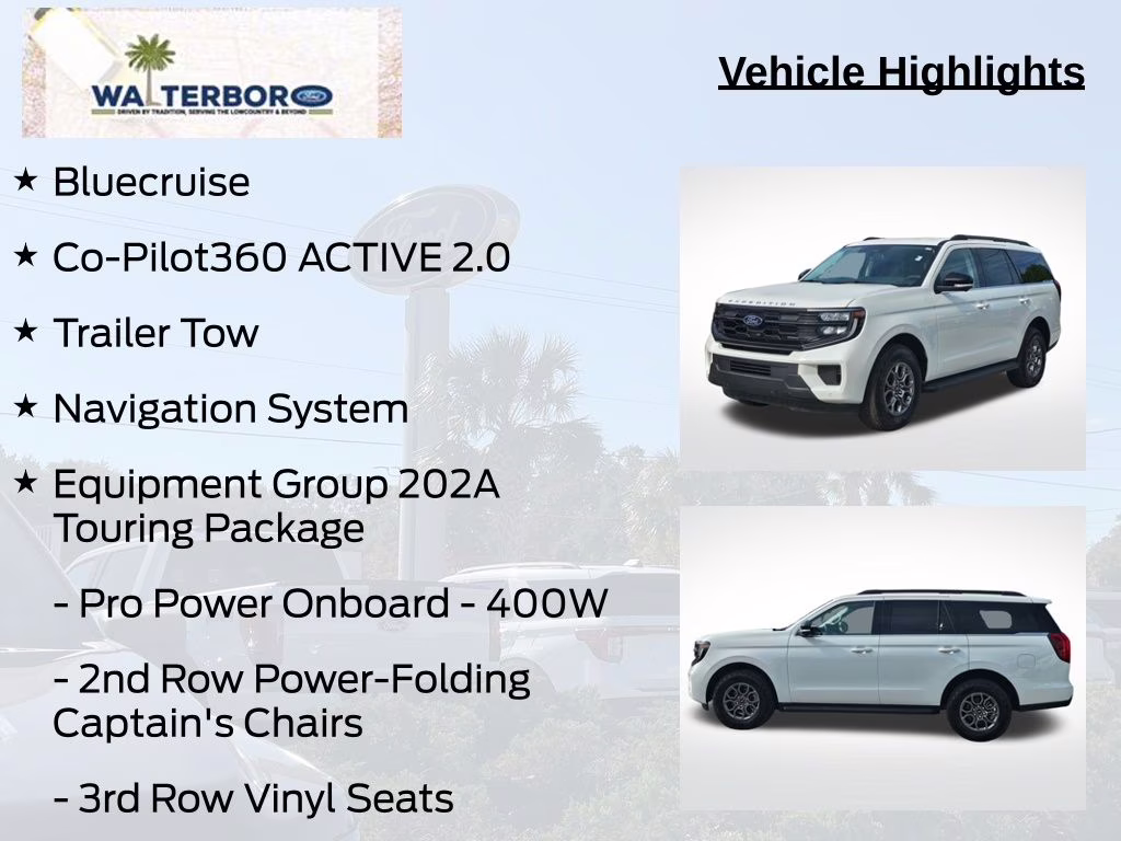 2026 Star White Metallic Tri-Coat Ford Expedition Active RWD SUV