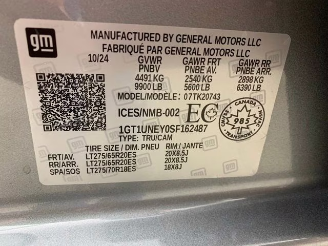 2025 Sterling Metallic GMC Sierra 2500HD SLT 4X4 Truck