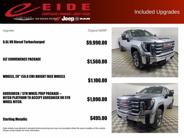 2025 Sterling Metallic GMC Sierra 2500HD SLT 4X4 Truck