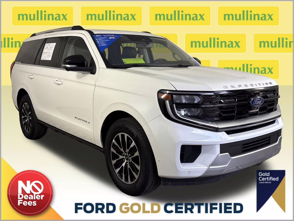 2025 Star White Metallic Tri-Coat Ford Expedition Platinum 4X4 SUV