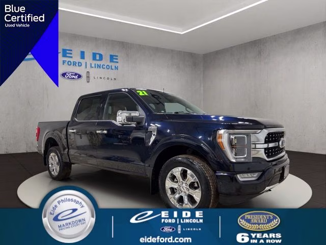 2021 Antimatter Blue Metallic Ford F-150 Platinum 4X4 Truck