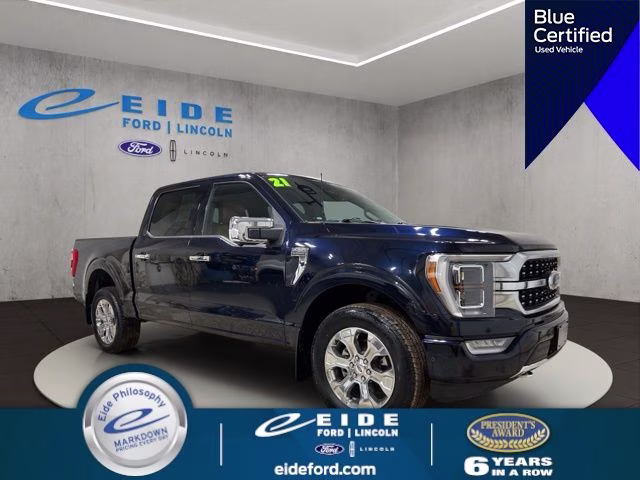 2021 Antimatter Blue Metallic Ford F-150 Platinum 4X4 Truck