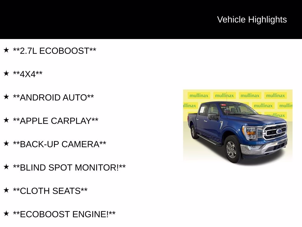 2023 Blue Metallic Ford F-150 XLT 4X4 Truck