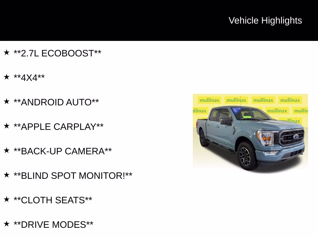 2023 Blue Ford F-150 XLT 4X4 Truck