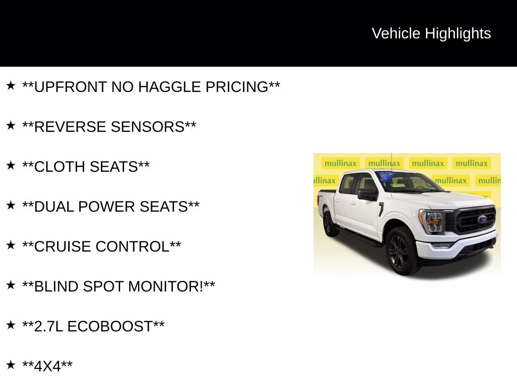 2023 Oxford White Ford F-150 XLT 4X4 Truck