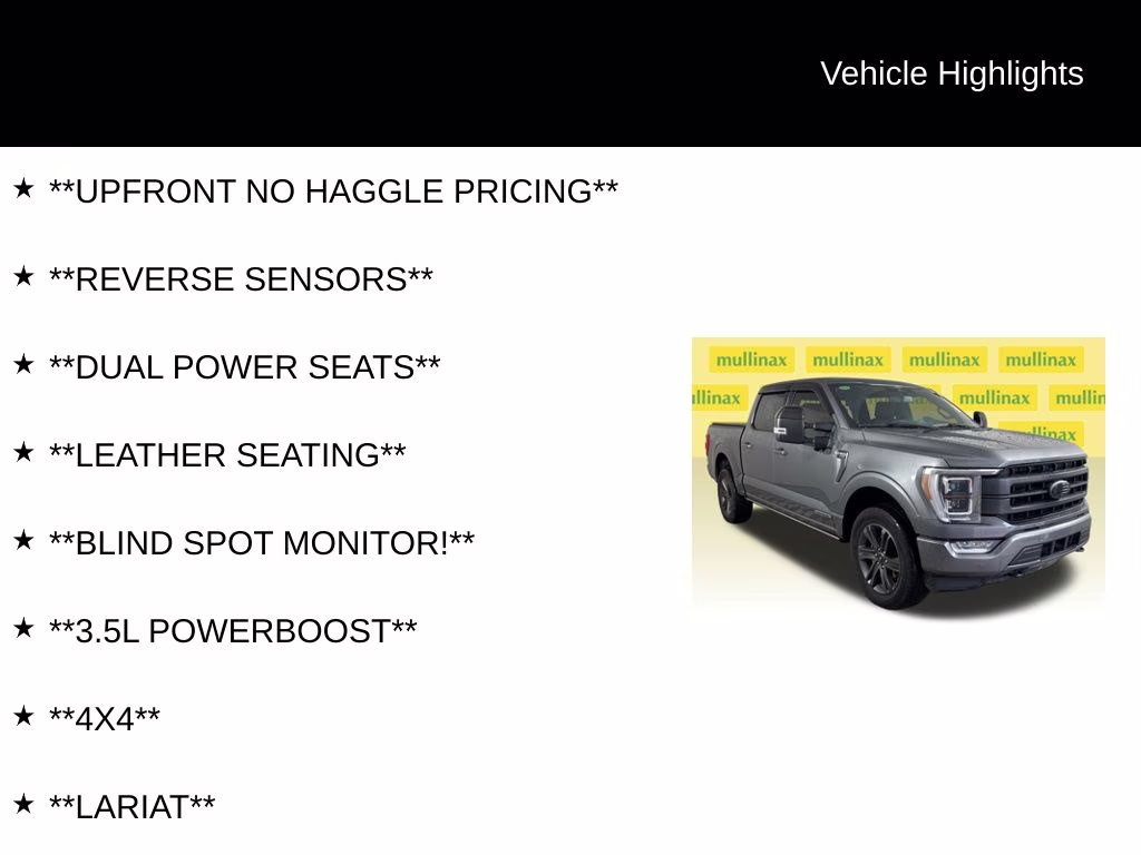 2023 Gray Metallic Ford F-150 Lariat 4X4 Truck