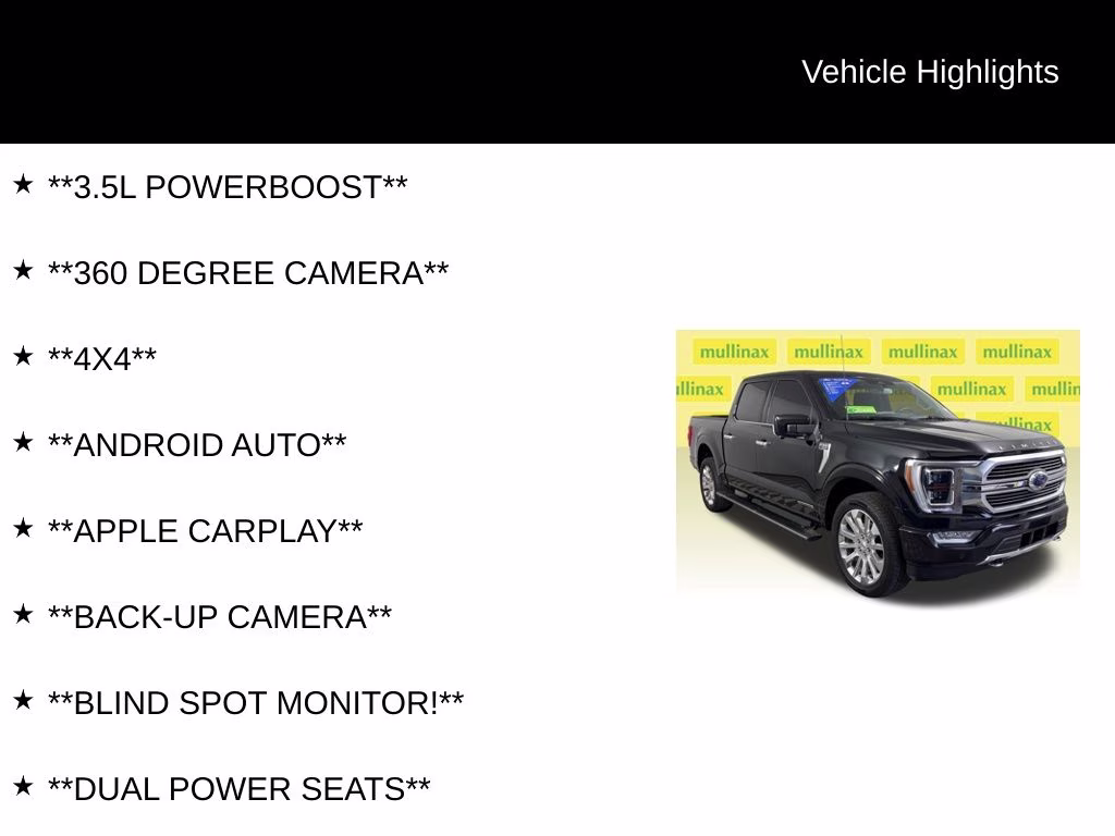 2023 Agate Black Metallic Ford F-150 Limited 4X4 Truck