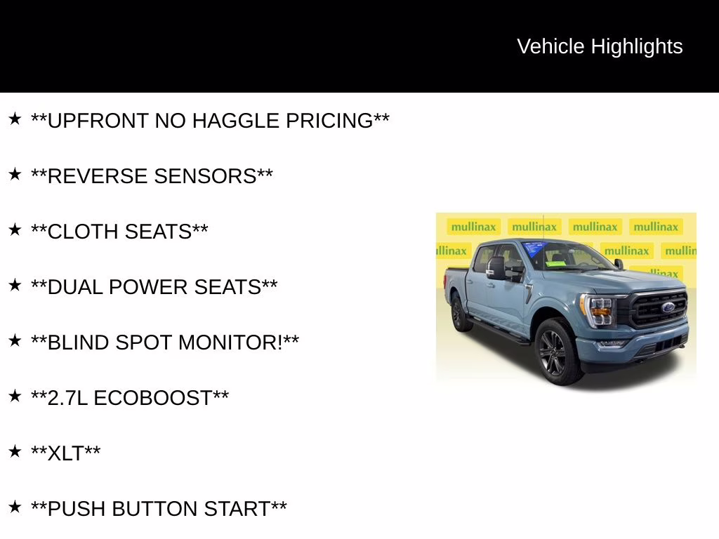 2023 Blue Ford F-150 XLT 4X4 Truck