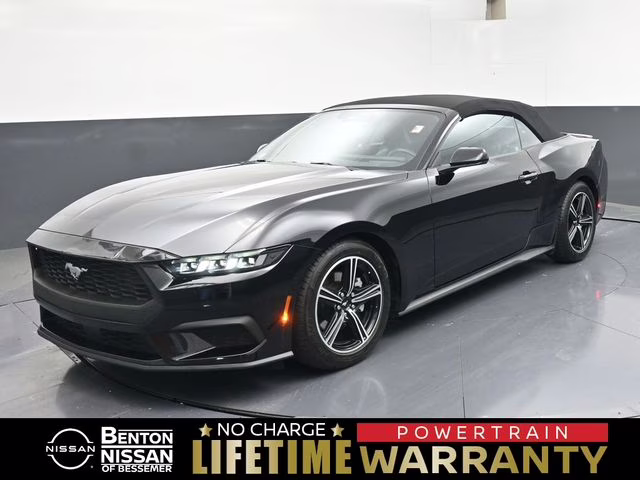 2024 Shadow Black Ford Mustang EcoBoost Premium RWD Convertible