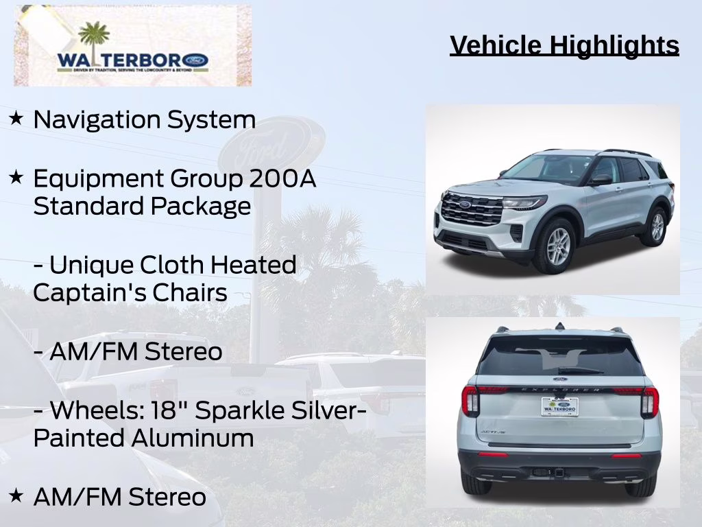 2026 Space White Metallic Ford Explorer Active RWD SUV