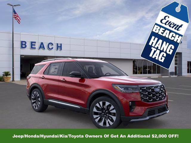 2026 Red Metallic Ford Explorer Platinum 4X4 SUV