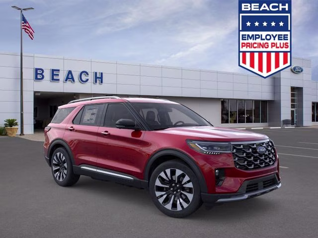 2026 Red Metallic Ford Explorer Platinum 4X4 SUV
