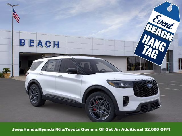 2026 White Ford Explorer ST RWD SUV
