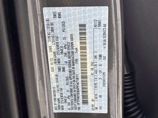 2023 Gray Metallic Ford F-150 XLT 4X4 Truck