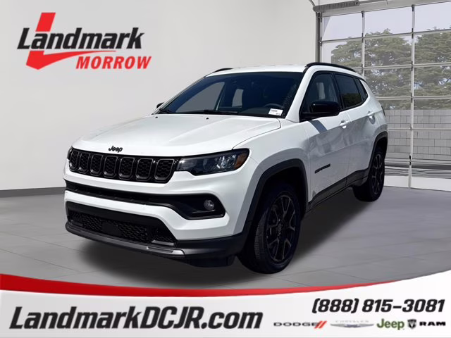 2026 Bright White Clearcoat Jeep Compass Latitude Altitude 4X4 SUV