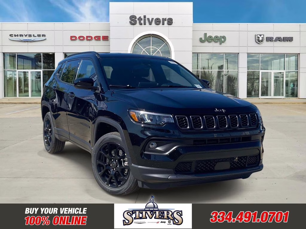 2026 Diamond Black Crystal Pearlcoat Jeep Compass Latitude Altitude 4X4 SUV