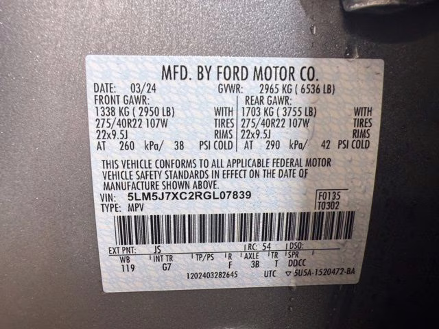 2024 Silver Radiance Metallic Clearcoat Lincoln Aviator Reserve AWD SUV