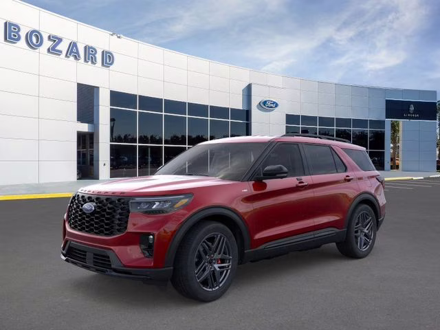 2026 Rapid Red Metallic Tinted Clearcoat Ford Explorer ST-Line RWD SUV