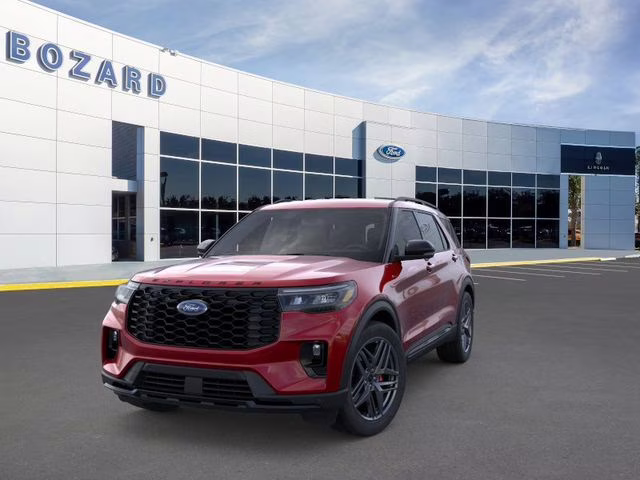 2026 Rapid Red Metallic Tinted Clearcoat Ford Explorer ST-Line RWD SUV