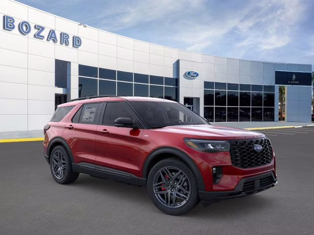2026 Rapid Red Metallic Tinted Clearcoat Ford Explorer ST-Line RWD SUV