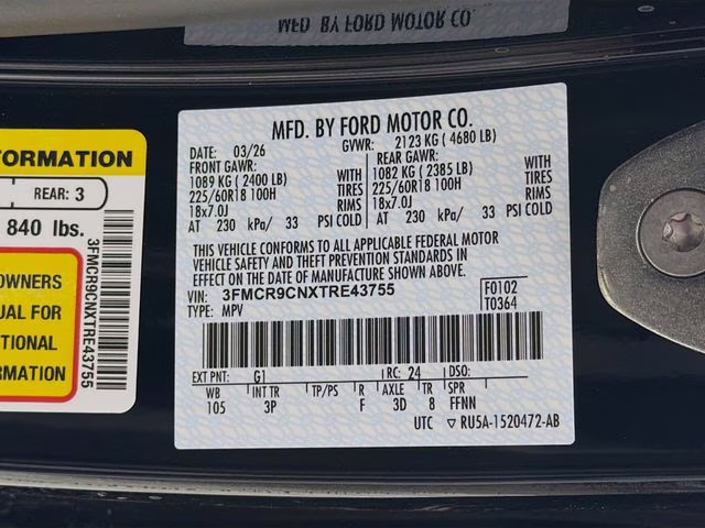 2026 Shadow Black Ford Bronco Sport Outer Banks 4X4 SUV