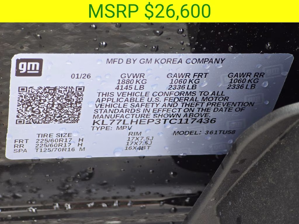 2026 Mosaic Black Metallic Chevrolet Trax LT FWD SUV