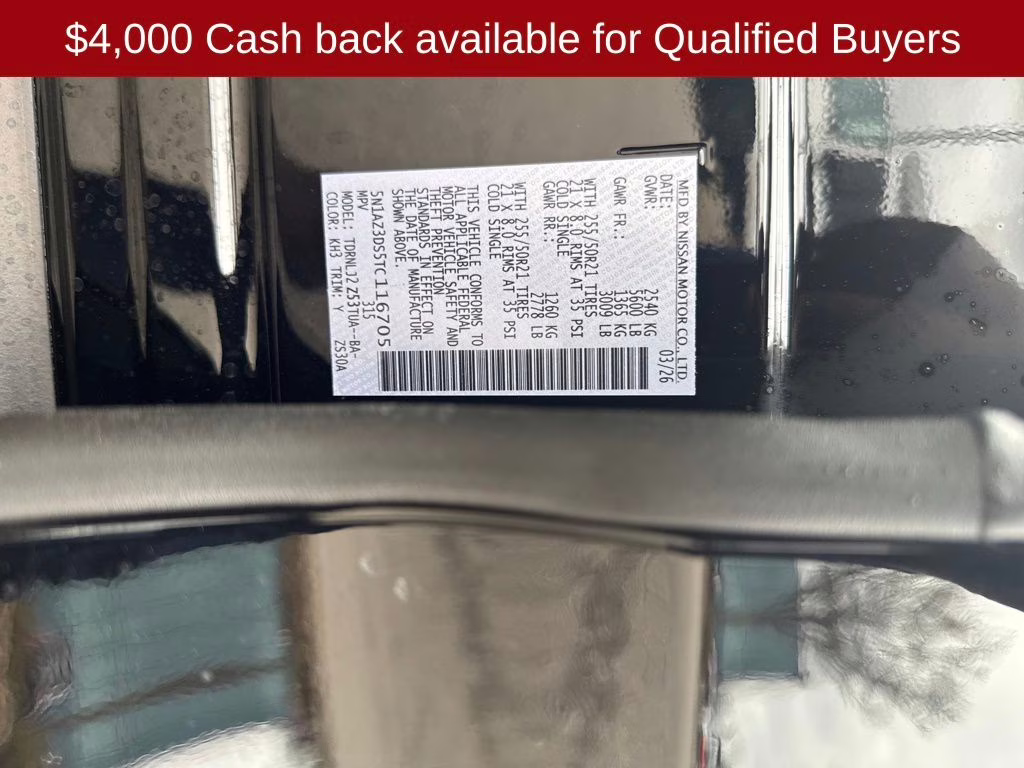 2026 Super Black Nissan Murano Platinum AWD SUV