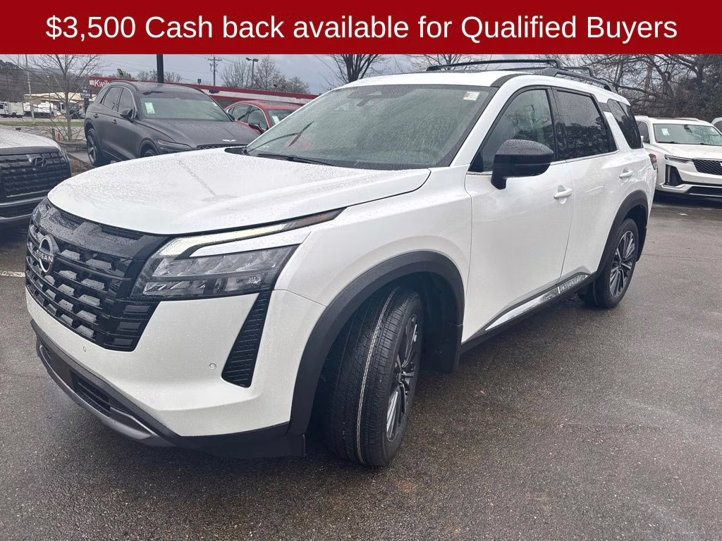 2026 Everest White Pearl Tricoat Nissan Pathfinder Platinum FWD SUV