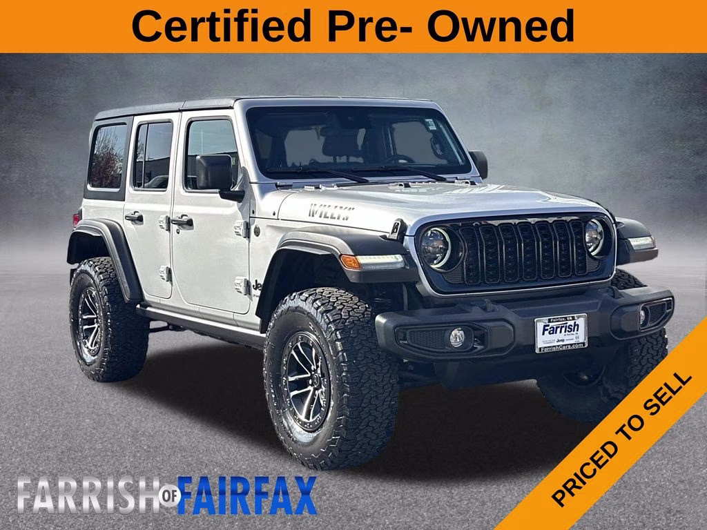 2024 Silver Zynith Clearcoat Jeep Wrangler Willys 4X4 SUV