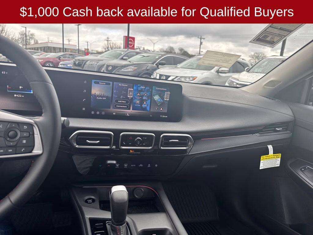 2026 Aspen White/Super Black Nissan Sentra SR FWD Sedan